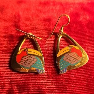 VTG Laura Burch Toucan Earrings